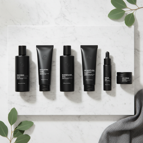 Akfredy Luxe Men's Complete Skincare Kit - 6 piece grooming set
